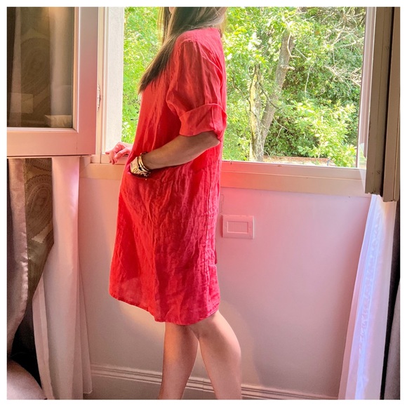 18 MADE IN ITALY 🇮🇹 LINEN DRESS

Posh live from Italy - Picture 3 of 4